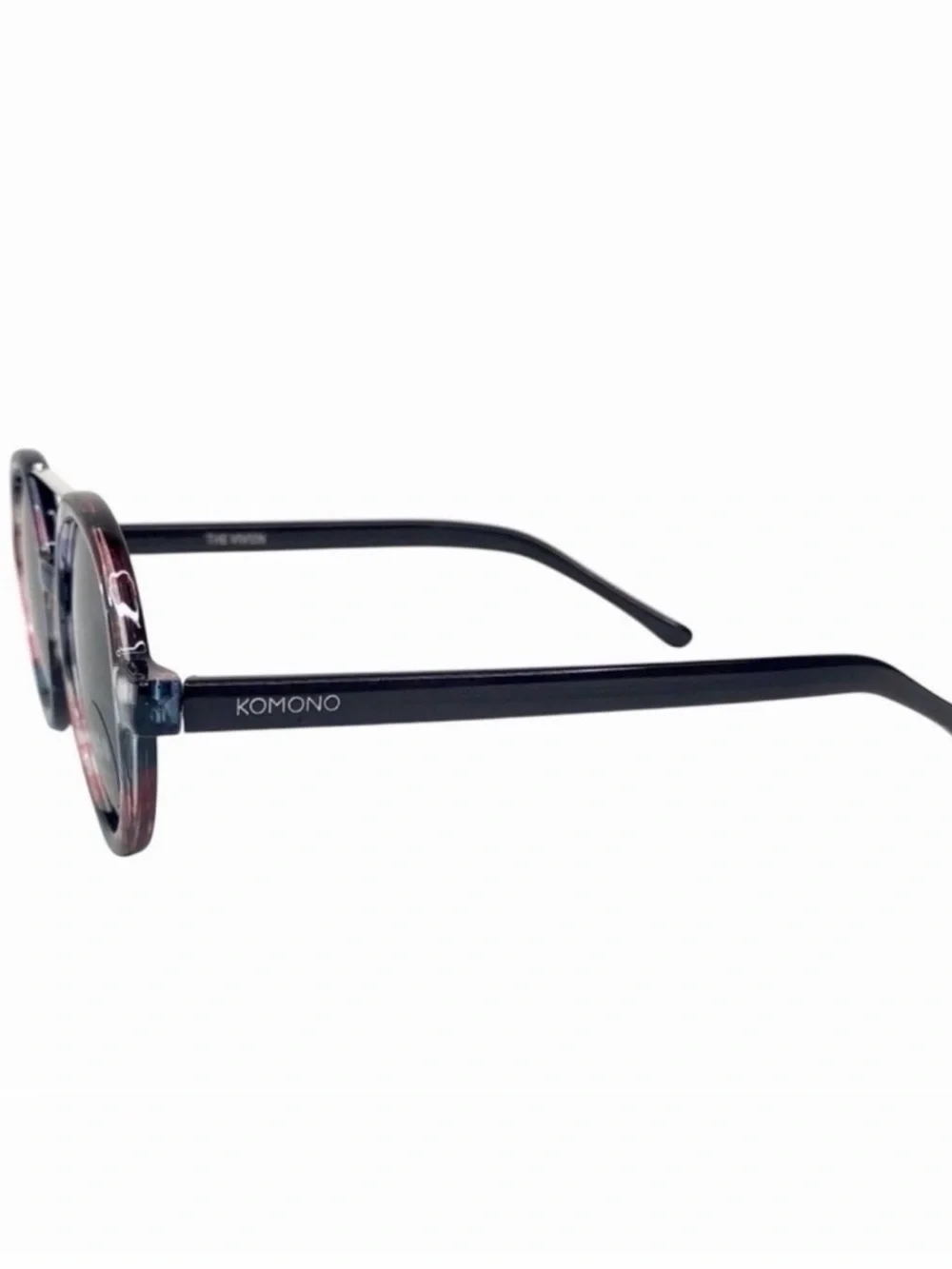 Komono Round Sunglasses Floral Black pink blue NEW Vivien